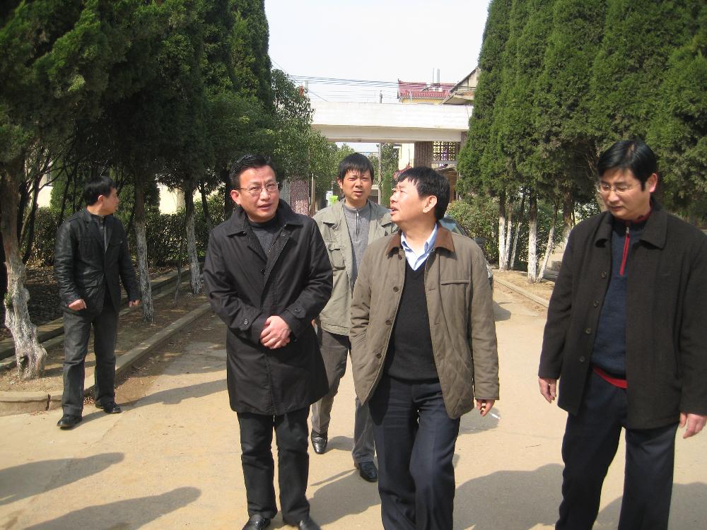市,区级领导到我校指导检查 - 武汉市黄陂区祁家湾街道寄宿小学