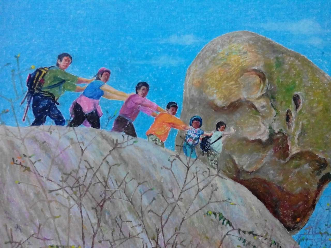刘涛油画《愚公移山》(黄陂七中).jpg